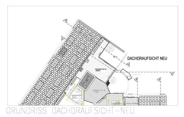 Plan Dachdraufsicht - Terrasse