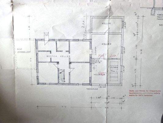 Grundriss Keller