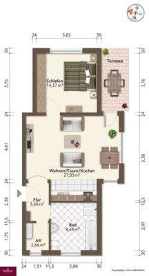 EG rechts- Illustrierter Grundriss 