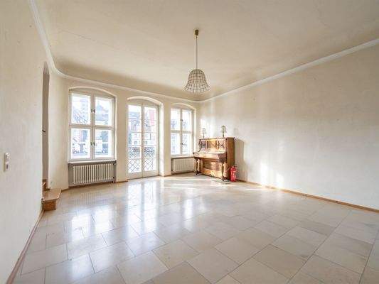 Salon im Gartenhaus mit Zugang