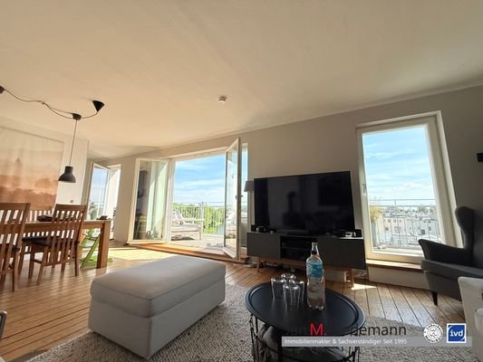 Blick vom Wohnzimmer