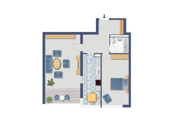 Visualisierter Grundriss