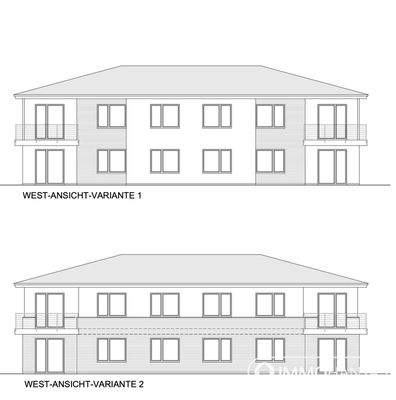 Westansicht MFH inkl. 2 Varianten