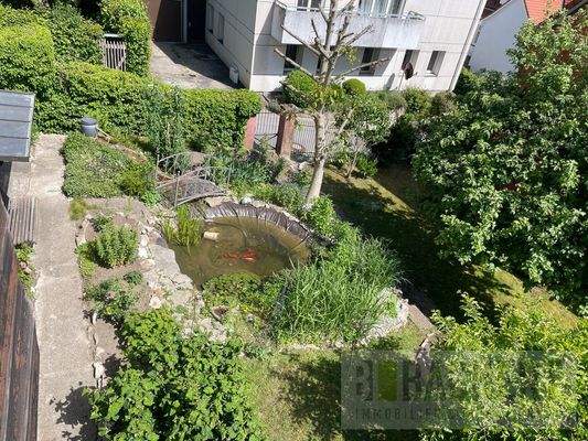 Gartenbereich mit Teich