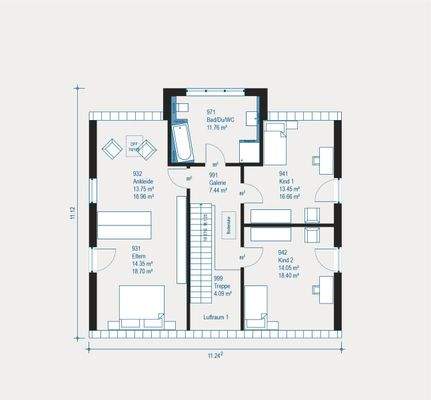 Grundriss Dachgeschoss