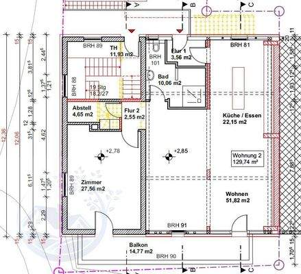 Ebene II :   OBERGESCHOSS (auch ebenerdiger Zugang von Mühlstraße her)
