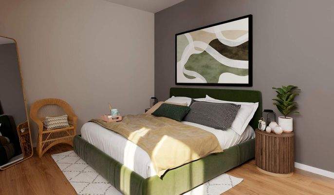 Ein komfortables Schlafzimmer