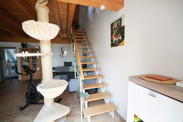 Treppe ins Dachgeschoss