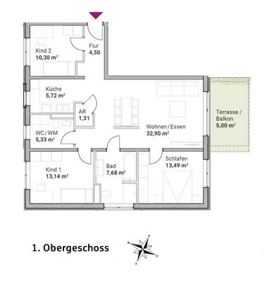 Wohnung 4 (Wohnungstyp C)