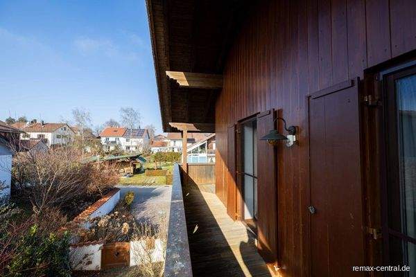 Balkon im Obergeschoß Westseite