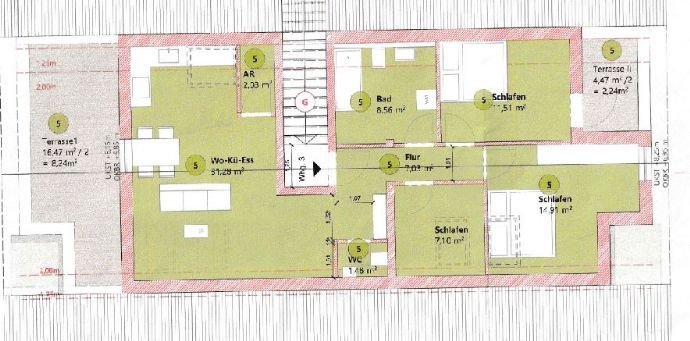 Neubau-Penthousewohnung mit zwei Terrassen