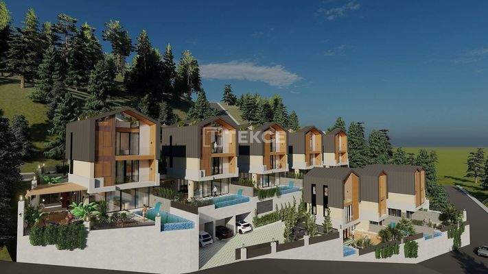 Elegant Detached Villas with Private Pools in Alanya Tepe