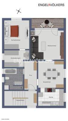 Grundriss Wohnung im Obergeschoss