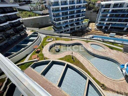 Sea View Real Estate in a Two-Block Site in Alanya Kargıcak