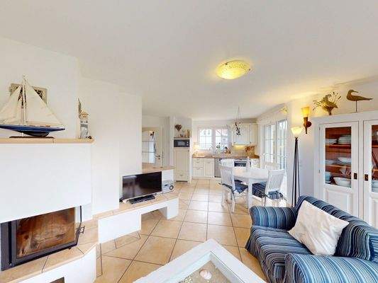 Wohlfühlkamin im Erdgeschoss