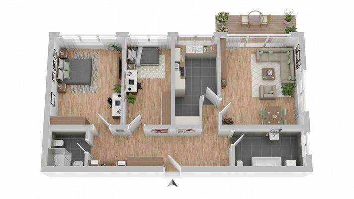 Grundriss (nicht maßstabsgetreu)