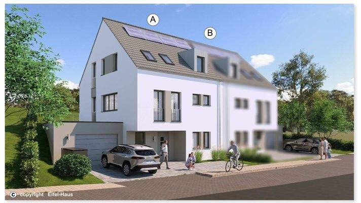 Haus A, Vorderansicht (Visualisierung)