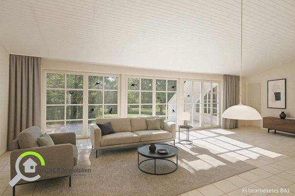 Wohnzimmer eingerichtet mit KI