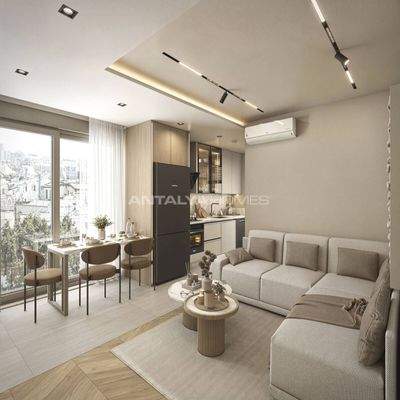 Apartments for Sale in a Project 400 M from the Sea in Lara Antalya