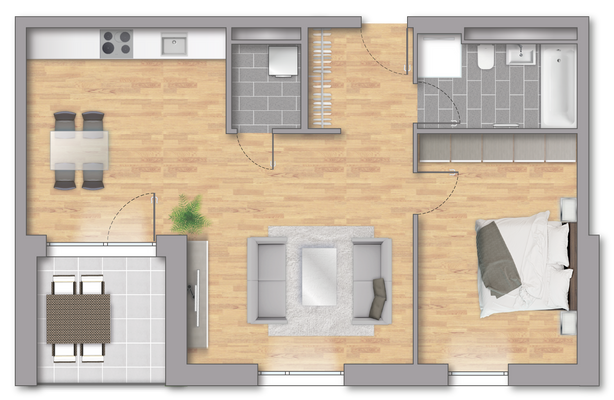 visualisierter Grundriss