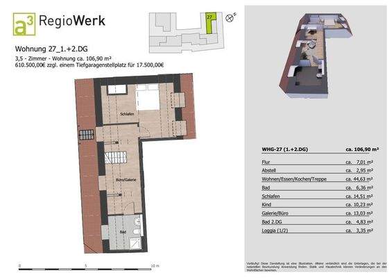Grundriss Whg. 27 - 2. DG