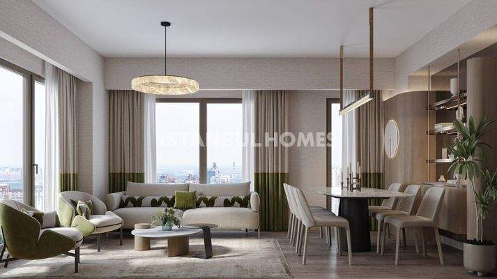 Forest-View Apartments in a Prestigious Complex in Istanbul Sariyer