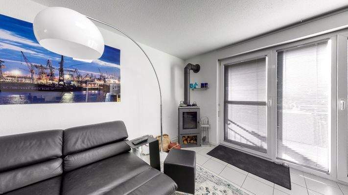 Wohnbereich mit Kamin