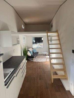 Blick Küche Richtung Wohnen