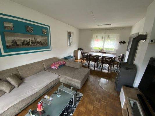 Wohn-Eßbereich Obergeschoss mit Kamin