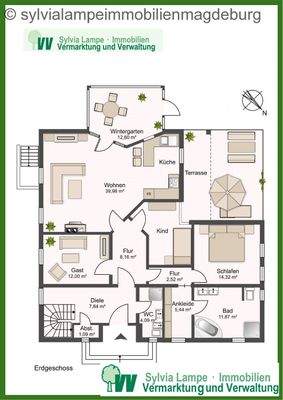 EG Grundriss-Vision 4 Zimmer EG Variante