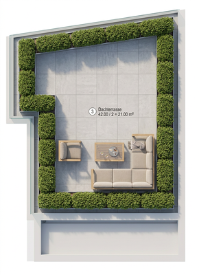 Dachterrasse Grundriss