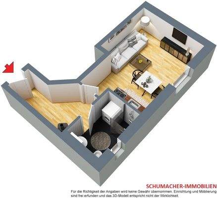 Grundriss der Wohnung