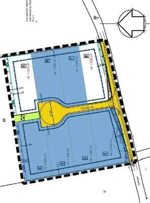 Lageplan der verfügbaren Grundstücke