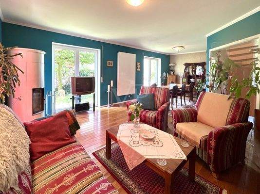 mit Parkettfußboden