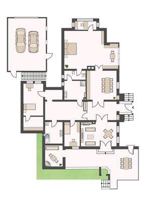 Grundriss Erdgeschoss (Vorschlag - WE 1)