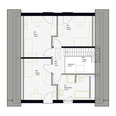 Grundriss Dachgeschoss – massa - LifeStyle 14.01