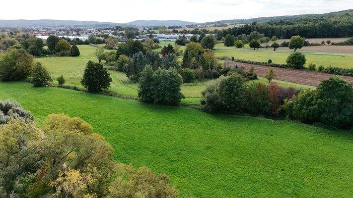 Blick hinter das Grundstück