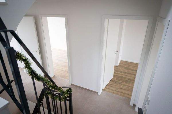 Blick von der Treppe ins Obergeschoss