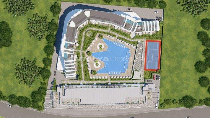 Real Estate in a Project with Pools in Altıntaş Antalya