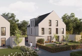 Doppelhaus Gartenseite