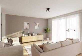 Lichtdurchfluteter Wohnbereich dank bodentiefer Fenster