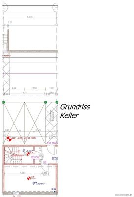 Grundriss Keller (bemaßt)