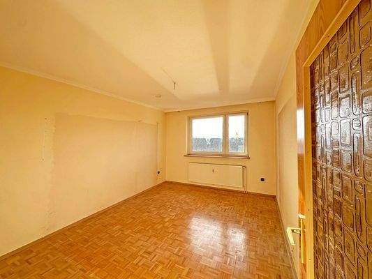 Schlafzimmer mit Stabparkett