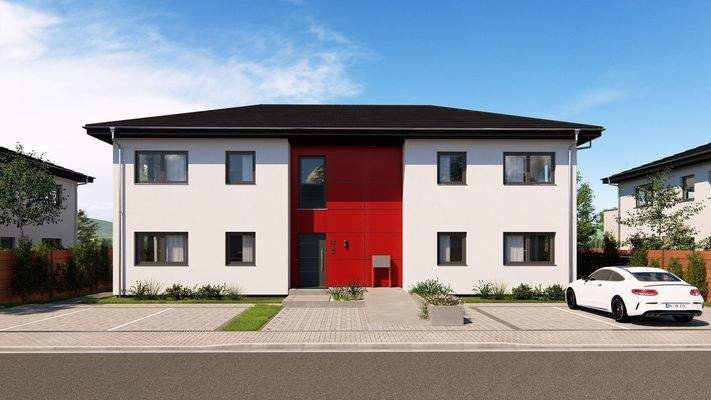 Ansicht Eingang Trespa