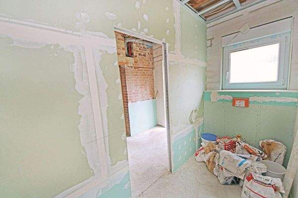 vorbereitetes Gäste-WC im EG