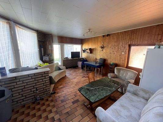 Überdachte Terrasse mi Kaminofen