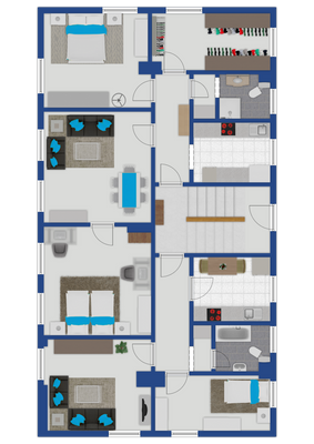 Grundrissaufteilung EG