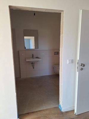 Blick ins Badezimmer