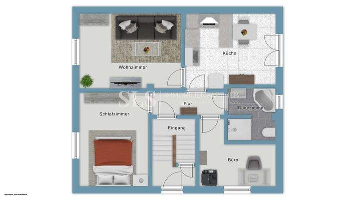 Grundriss-Skizze Erdgeschoss