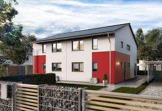 Doppelhaus-Aura-136-Satteldach-Schwarz-Strasse-Photovoltaik-Waermepumpe-Sonderausstattung